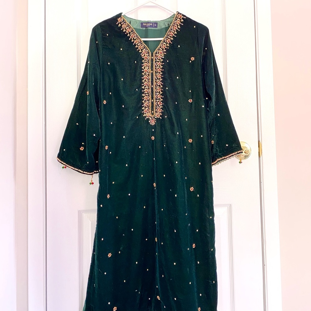 ❣️SOLD - Bin Saeed Luxury Velvet Kurta Tunic